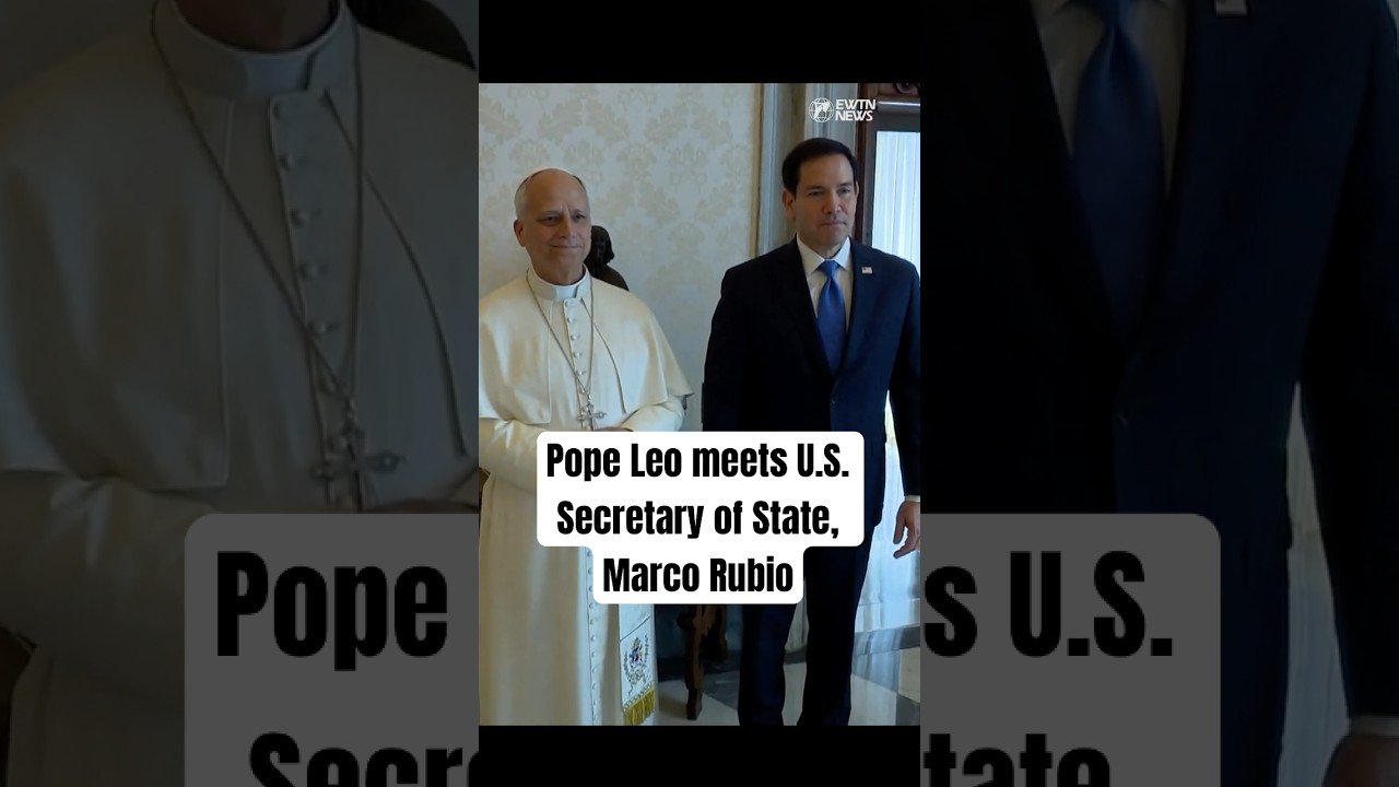Pope Leo meets U.S. Secretary of State, Marco Rubio at the Vatican