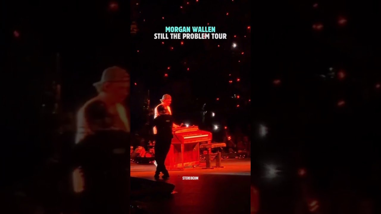 Morgan Wallen flips piano over in Denver