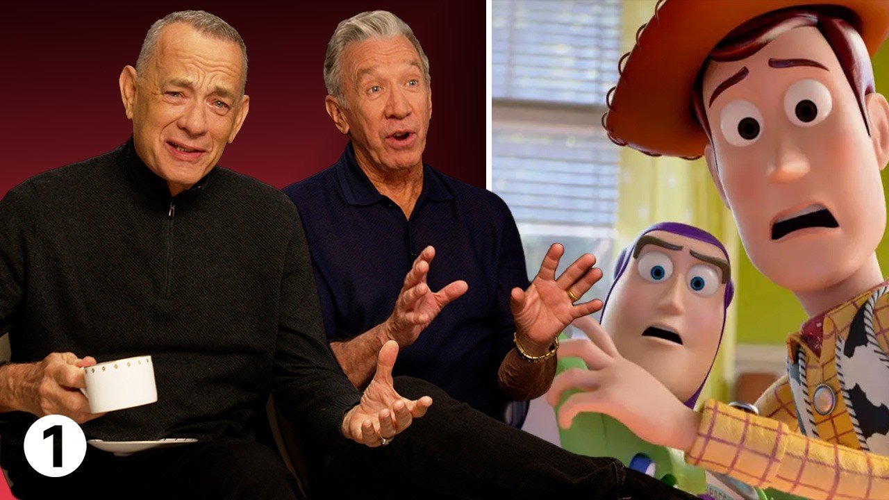 "You're a big hero once again!" 🤠😂 Tom Hanks and Tim Allen on Toy Story 5 and Woody's real name?!